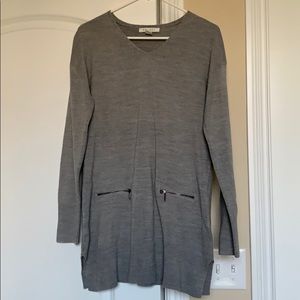 Gray sweater tunic